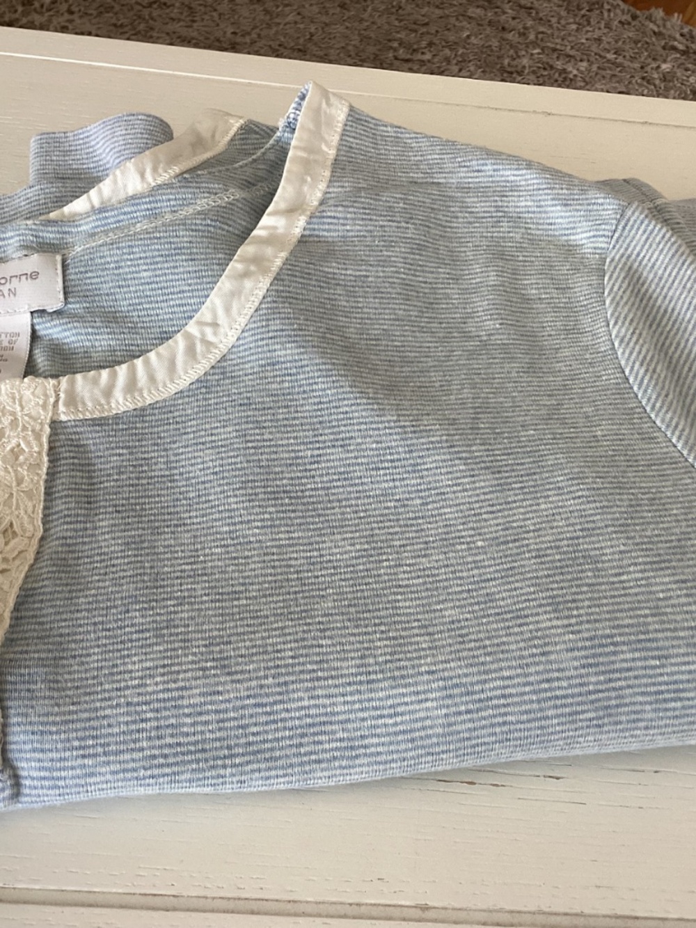 Ladies Liz Claiborne Cotton Long Sleeve Nightgown - Picture 3 of 4